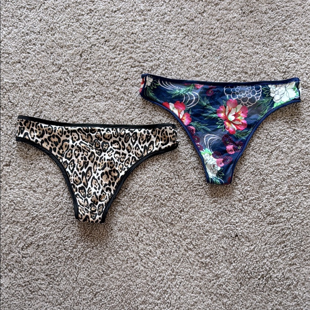 Set of TWO Victoria’s Secret Satin Incredible Thong